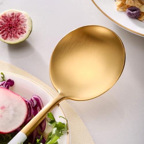 White Gold Salad Serving Utensils (2 Count)