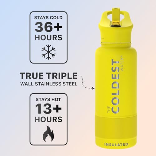 Coldest Insulated Water Bottle with Straw Lid