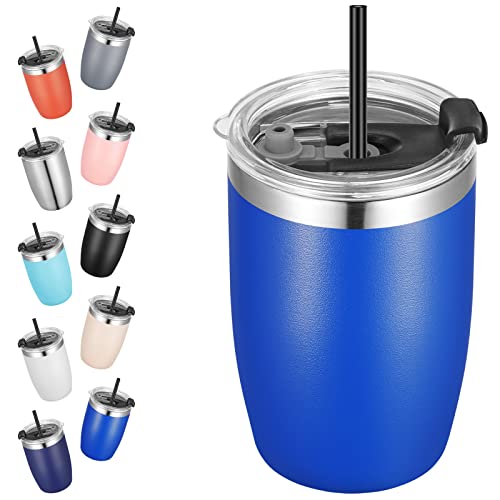 Stainless Steel 12 oz Tumblers bulk Vacuum Insulated Double Wall Travel Tumbler with Lid and Straw Reusable Tumbler