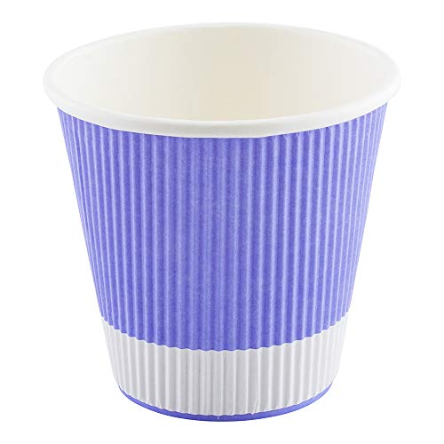 Ripple Wall Coffee Cups 25 Count 8 Ounce Insulated Light Purple Paper Cups