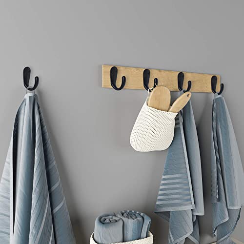 20PCS Coat Hooks Wall Mounted Black Single Prong Robe Hook (20 Count)
