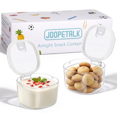 2 Pack Clear Snack Container Replacement Top Compartment for Insulated Food Jar