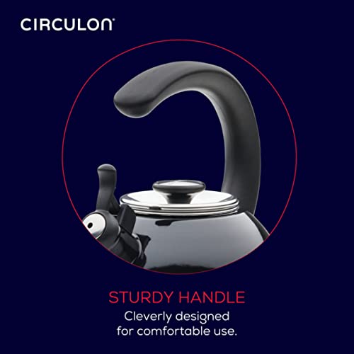 Enamel on Steel Whistling Induction Teakettle