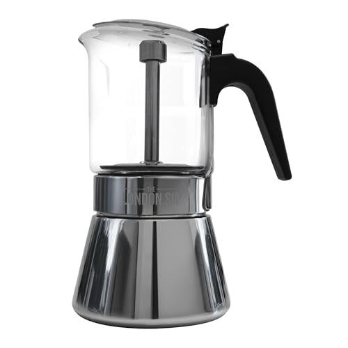 Glass and Stainless Steel Stovetop Espresso Maker Moka Pot Italian Coffee Percolator