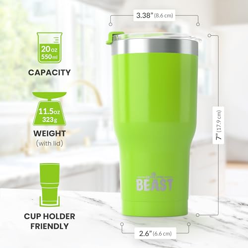 Beast 20 oz Tumbler Stainless Steel Vacuum Insulated Coffee Ice Cup Double Wall Travel Flask