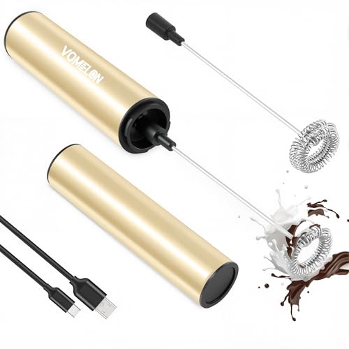 Rechargeable Milk Frother Handheld Electric Frother Wand Milk Foamer Drink Mixer for Coffee