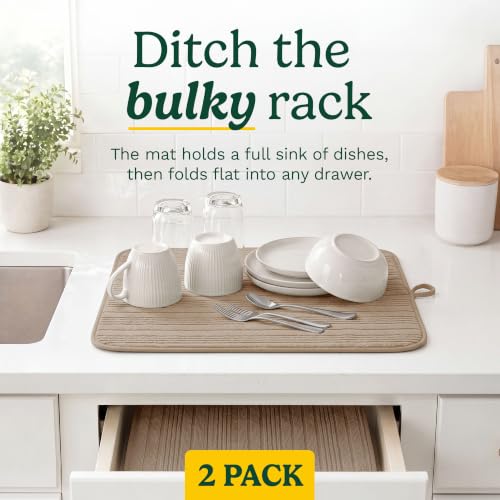 Cuisinart Dish Drying Mat for Kitchen Counter (2 Count)