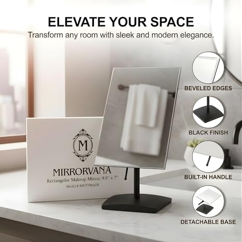 Large Adjustable Table Desk Mirror with Stand