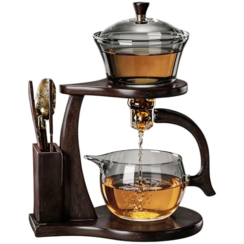Lazy Gong Fu Tea Set Semi Automatic Magnetic Glass Teapot