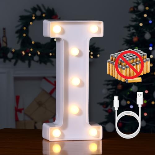 Rechargeable LED Letter Lights Sign Marquee Light Up Letters Sign for Night Light Wedding