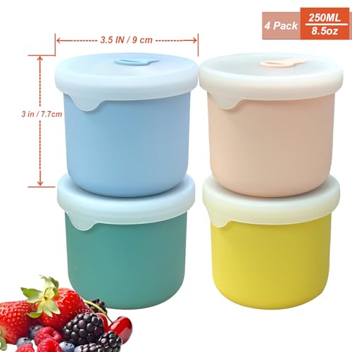 8.5 OZ Silicone Food Storage Containers (8 Ounce)