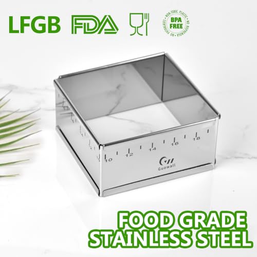 Stainless Steel Extensible Cake Ring Detachable Square Cake Mold Mousse Ring Nonstick Cheesecake Mould Pastry Shaping for Baking
