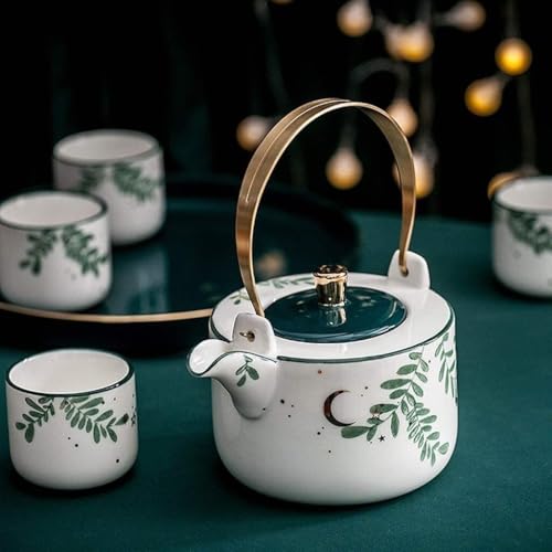 6 Piece Luxury Porcelain Tea Set with Teapot