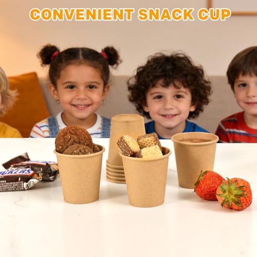 500 Pack 3 oz Kraft Paper Cups (500 Count)