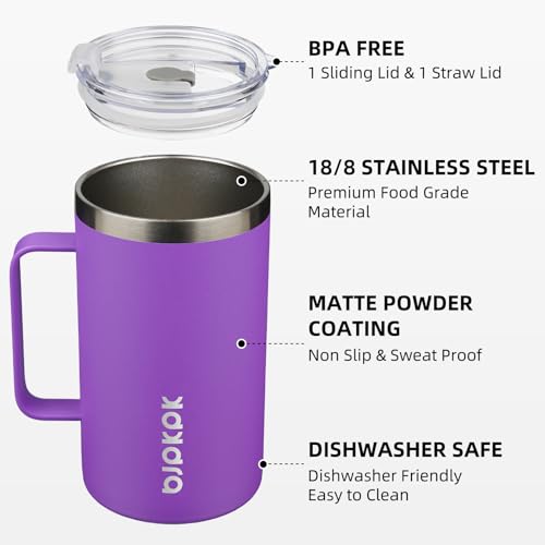25oz Insulated Coffee Mug with Handle