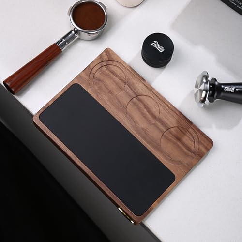 Wooden Corner Coffee Tamper Mat