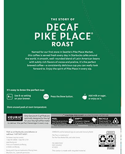 Decaf Pike Place Roast K Cups (48 Count)