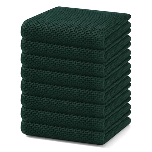 100% Cotton Waffle Weave Kitchen Dish Towels 8 (8 Count)