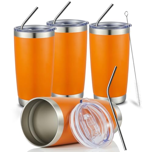 20oz Tumbler Bulk Double Wall Vacuum Insulated Travel Mug (4 Count)