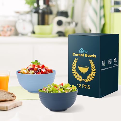 12 PACK BPA Free Unbreakable Plastic Cereal Bowls (26 Count)