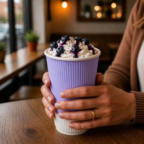16 oz Purple Paper Light Coffee Cup (25 Count)