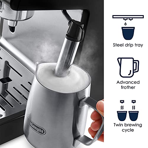 15 Bar Pump Espresso Machine with Milk Frother & Temperature Control
