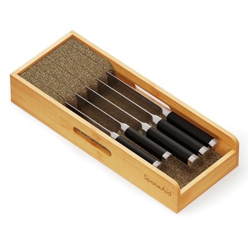 Knife Drawer Organizer Bamboo Insert Dock