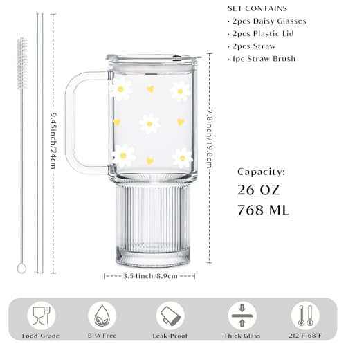 26 oz Glass Tumbler with Handle