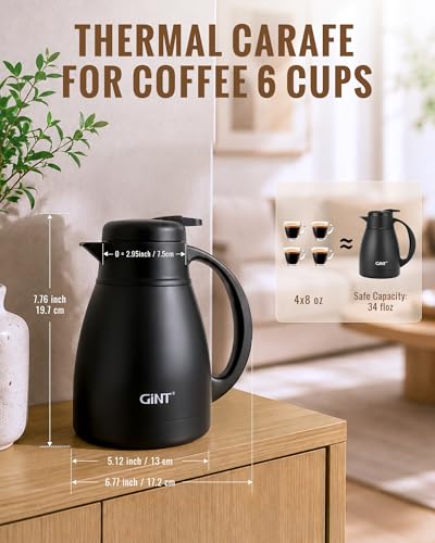 Insulated Coffee Carafe 34 Oz
