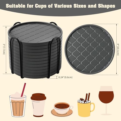 Coasters Drink Coasters Set of 8 with Holder (8 Count)