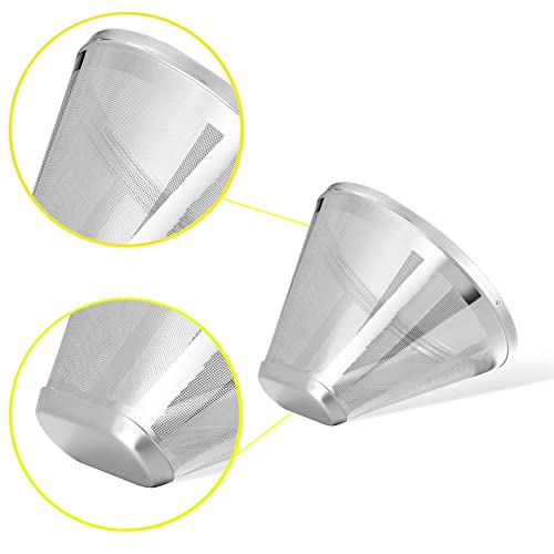 Reusable #4 Cone Coffee Filters for Ninja Dual Brew Pro Coffee Makers (2 Count)