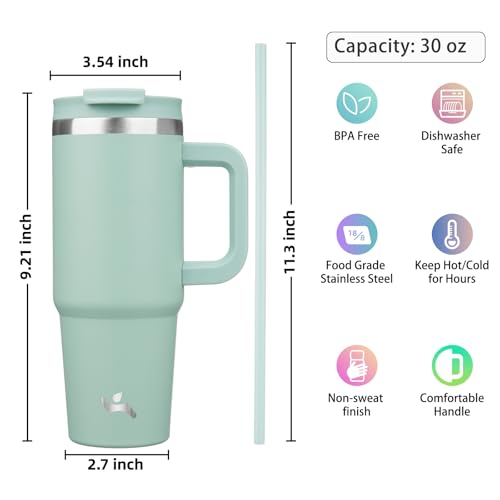 30 oz Insulated Tumbler Water Bottle with Handle