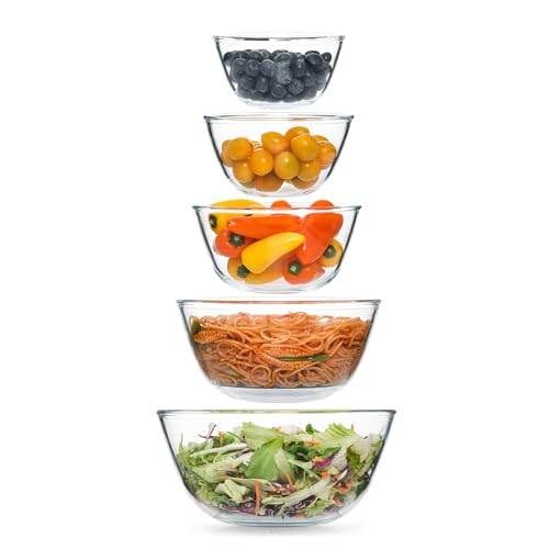 5pc Glass Mixing Bowls Sets