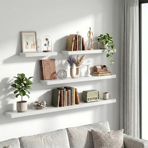 24 Inch Floating Shelves Wall Mounted for Display (2 Count)