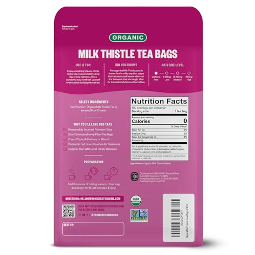 Organic Milk Thistle Tea (100 Count)
