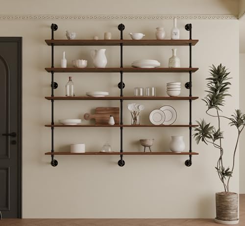 Industrial Pipe Shelf Shelving Bookcase (3 Count)