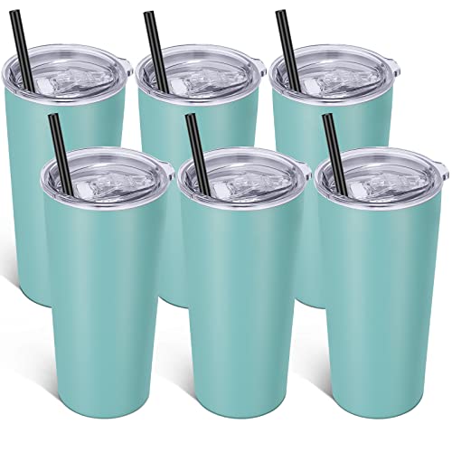 20oz Tumbler Bulk with Lid and Straw 6 Pack (6 Count)