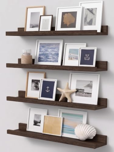 24 Inch Floating Picture Ledge Shelf Set of 4 (4 Count)