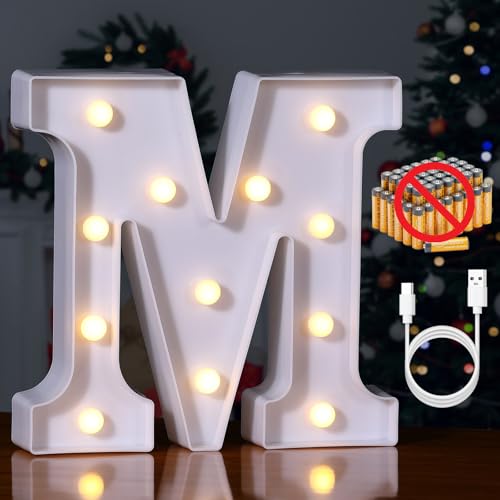 Rechargeable LED Letter Lights Sign Marquee Light Up Letters Sign for Night Light Wedding