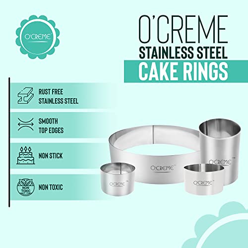 Stainless Steel Cake Ring Mold for Baking & Mousse