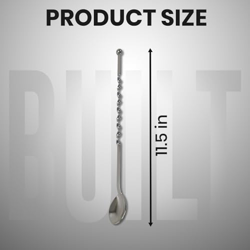 11.5 Inch Stainless Steel Bar Spoon with Swirl Stem for Coffee