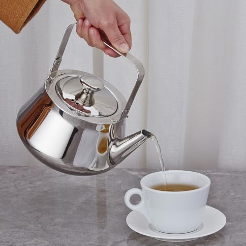 1.6 Quart stainless steel teapot with Infuser A modern