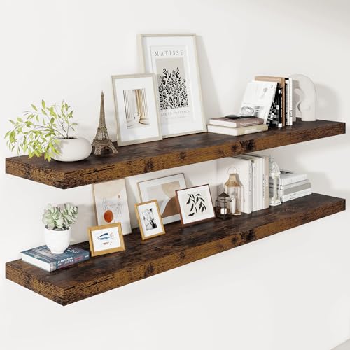 Deep Floating Shelves 55x12” Set of 2 (2 Count)