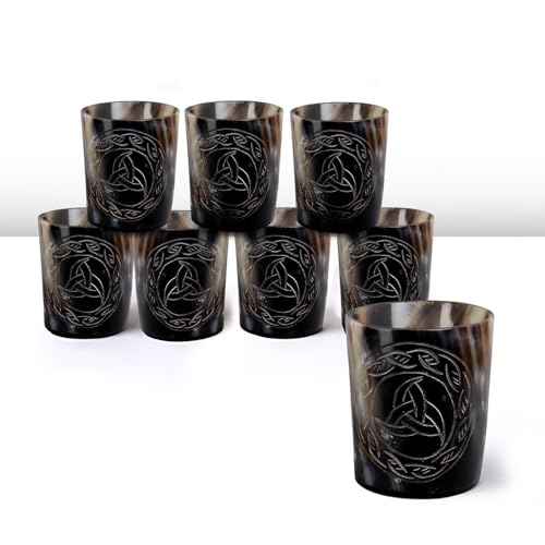 Viking Horn Shot Glasses Set of 8 (8 Count)