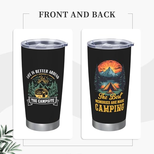 Camping Gifts for Men Women Tumbler 20oz (20 Count)