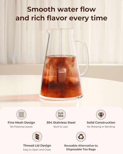 2 Pack Reinmoson Large Tea Infuser for Loose Tea & Spice Ball for Cooking (2 Count)