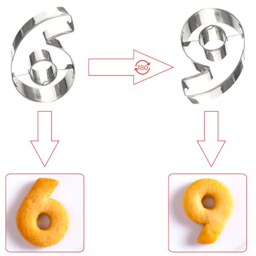 Number Cookie Cutters Shapes 9pcs (10 Count)