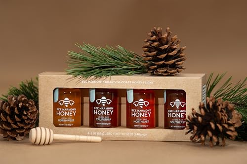 Coast-to-Coast Honey Flight, Gift Set, 3 oz Jars (Pack of 4) (12 Ounce)
