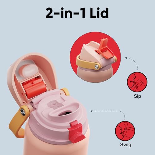 Insulated Water Bottle with Straw