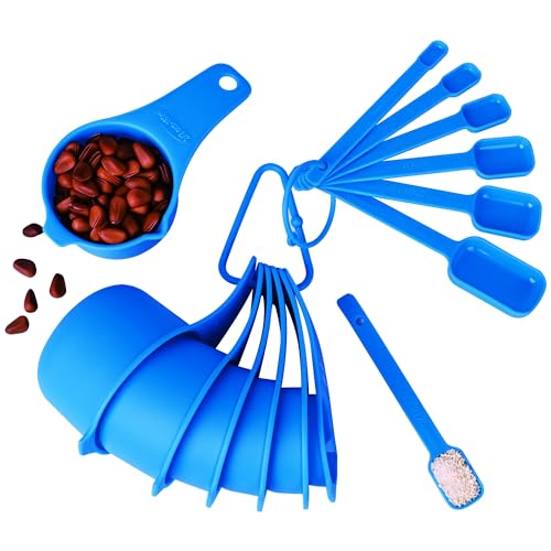Blue Measuring Cups and Spoons Set 15